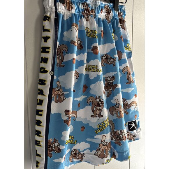 Lacrosse Unlimited FLYING SQUIRRELS Youth Size LG Drawstring Waist Shorts #F - Picture 4 of 10